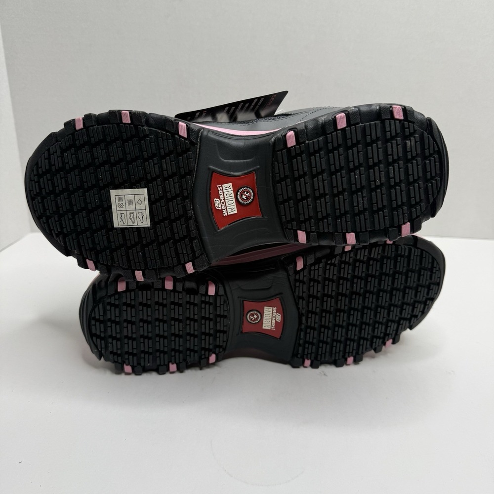 Skechers Work DLites SR Tottle Comp Toe Slip Resistant Shoes Womens 9 76528/GYPK - Picture 7 of 9